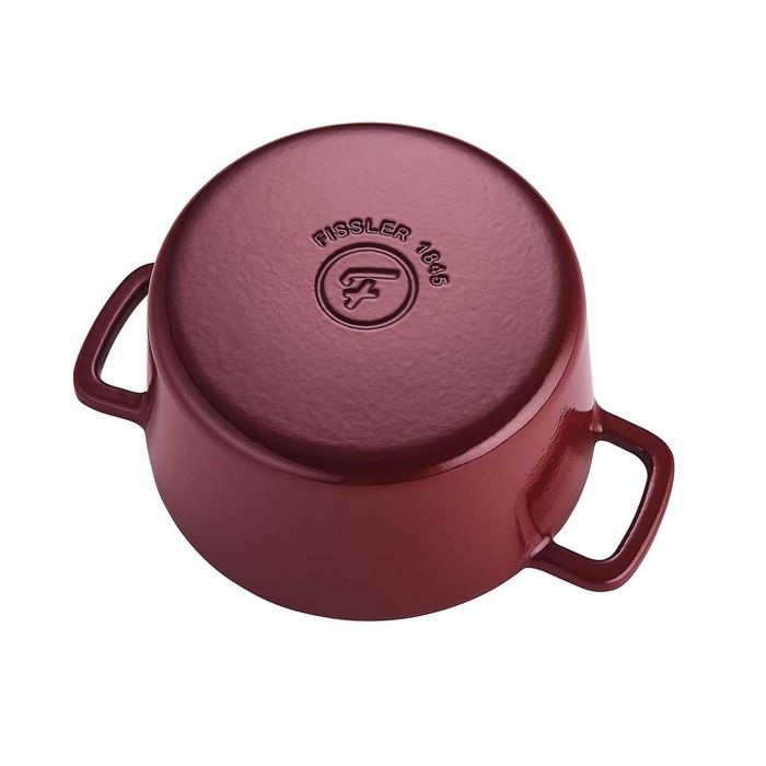Fissler чугунен съд за готвене (бял и бордо) / тенджера 20 см – премиум клас