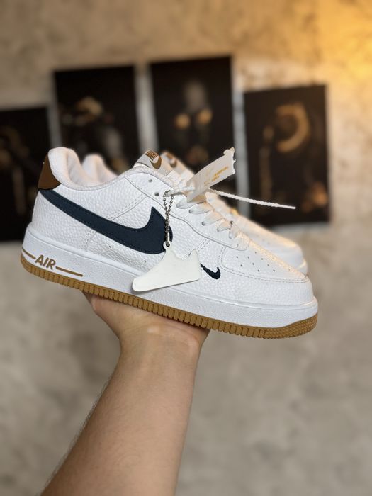 Adidasi Barbati Nike Air Force 1 White & Brown!