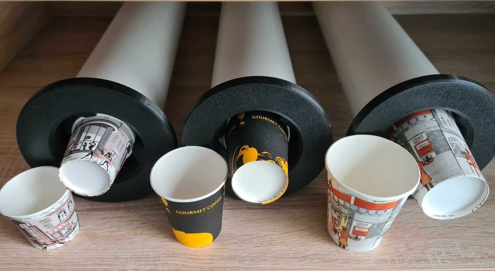 Dispenser pahare carton 4oz; 6oz/7oz; 8oz/12oz; 16oz/20oz - printat 3D