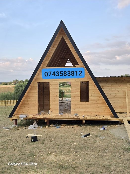 Cabana A-Frame  ,sau casa pe structura metalica
