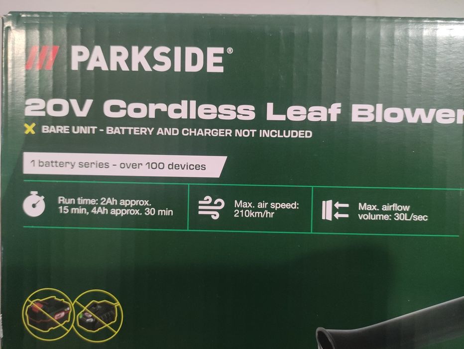 Suflanta pentru frunze zapada Parkside pe acumulator de 20 V