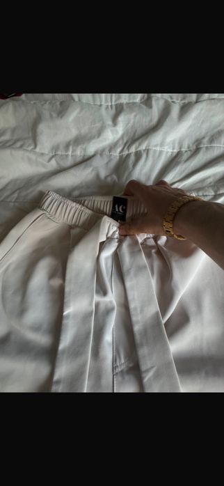 pantaloni alex ciobanu albi