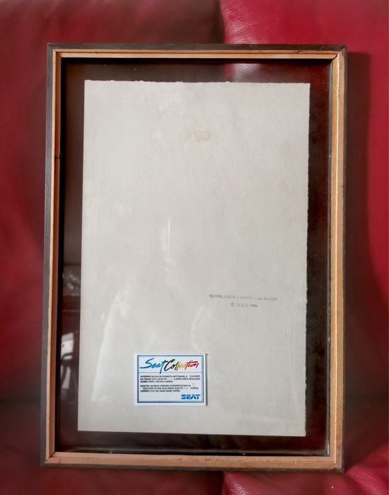 Картина литография ръчна хартия Сеат SEAT лимитирана колекцинерска