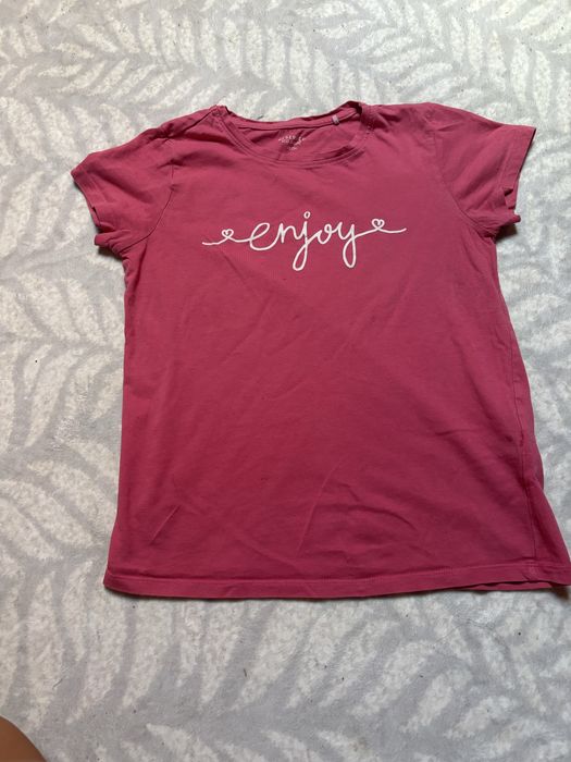 2 бр. детски тениски Reserved "Enjoy" и "Kindness" (10-12 г. / 146-152 см)
