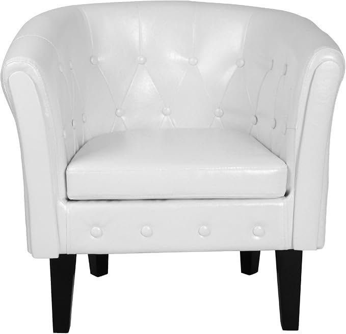 Кресло Chesterfield от дърво и имитация на кожа