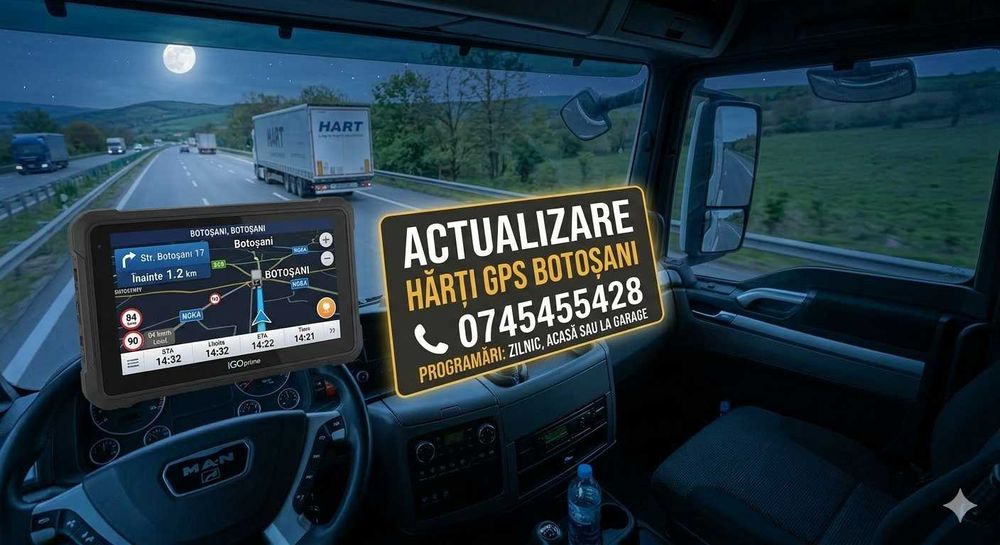 Actualizare harti GPS pentru camion Botosani