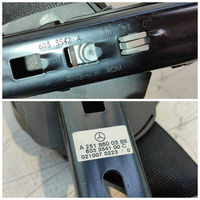 Centură de siguranță față stânga Mercedes-Benz R-Class W251 / V251 2005-2013 2009 3.0 CDI Cod OEM: A2518600388, 00063774B (5F3)