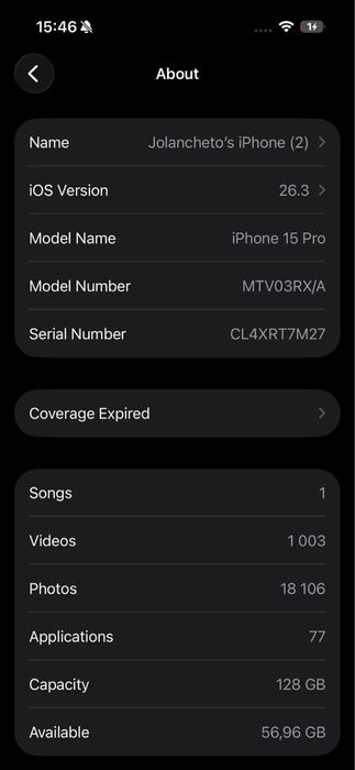 Iphone 15 pro 128gb