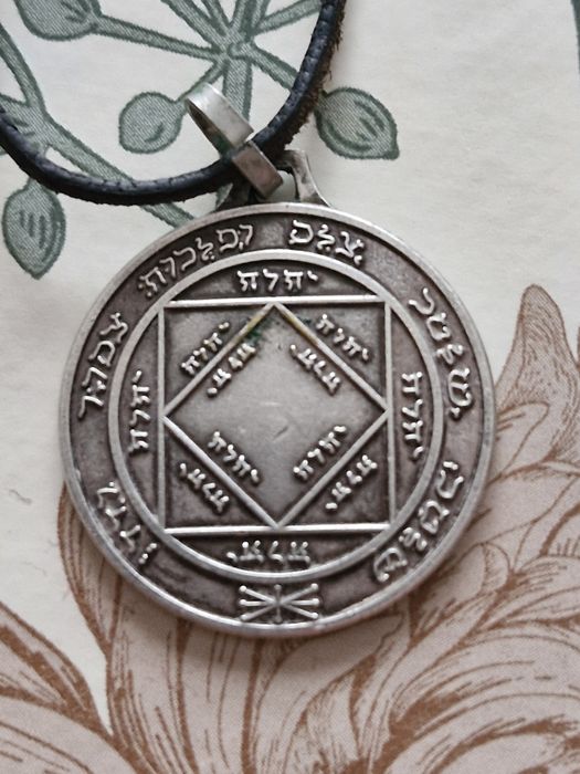 Sigiliul lui Solomon - pandantiv evreiesc, argint vechi