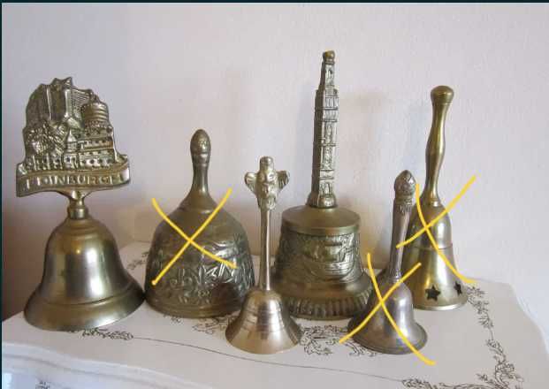 cadou unic Bell Clopotel Clopot bronz masiv handmade Franta 1960