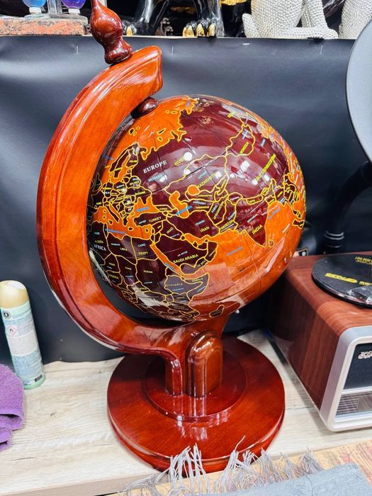 Глобус из дерева  ручная работа  Напольные украшения в виде глобус