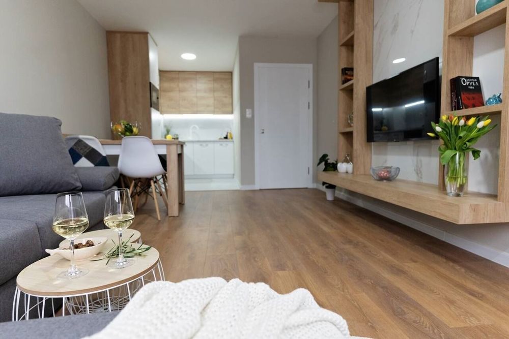 Обзаведен двустаен апартамент с гледка море в луксозен комплекс, кв.