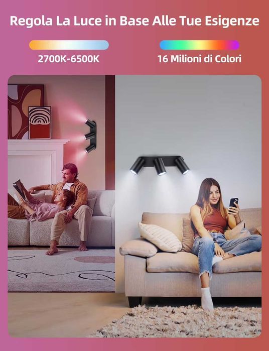 Spot LED smart RGB Bluetooth 3 lumini Alexa