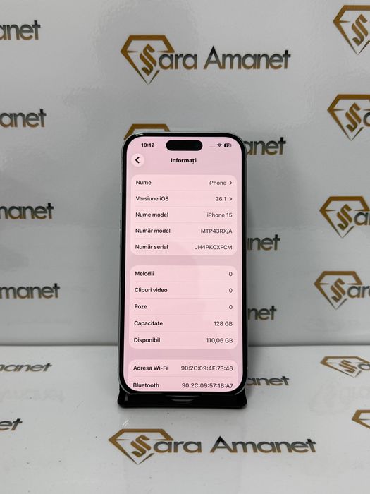 Iphone 15 128Gb ( baterie 85% ) Sara Amanet