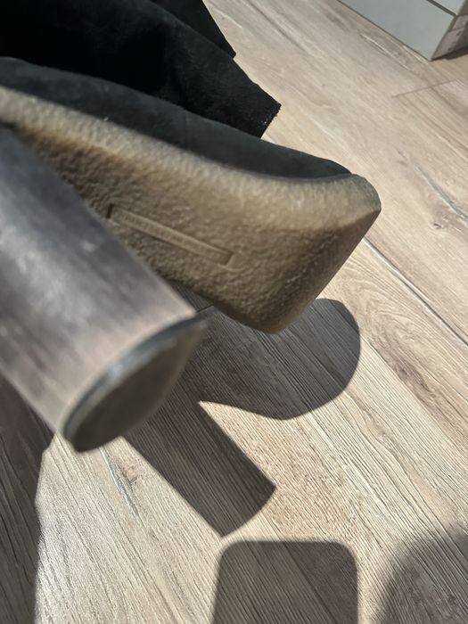 Високи ботуши от естествен велур, номер 40