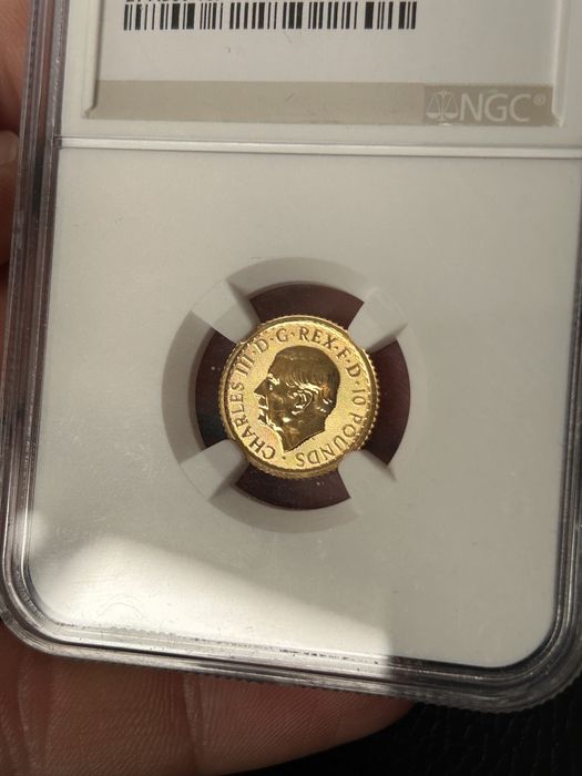 Monedă aur 1/10 oz Britannia 2023 - Regele Charles III - NGC MS69 First 500 Struck