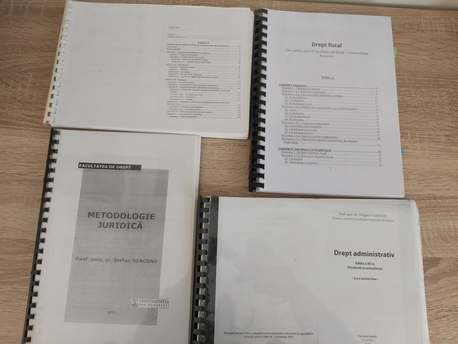 Cărți drept; civil, penal, financiar culegere/cod legislație etc.