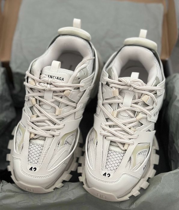Adidasi/ Sneakers Balenciaga Track Led Full Alb