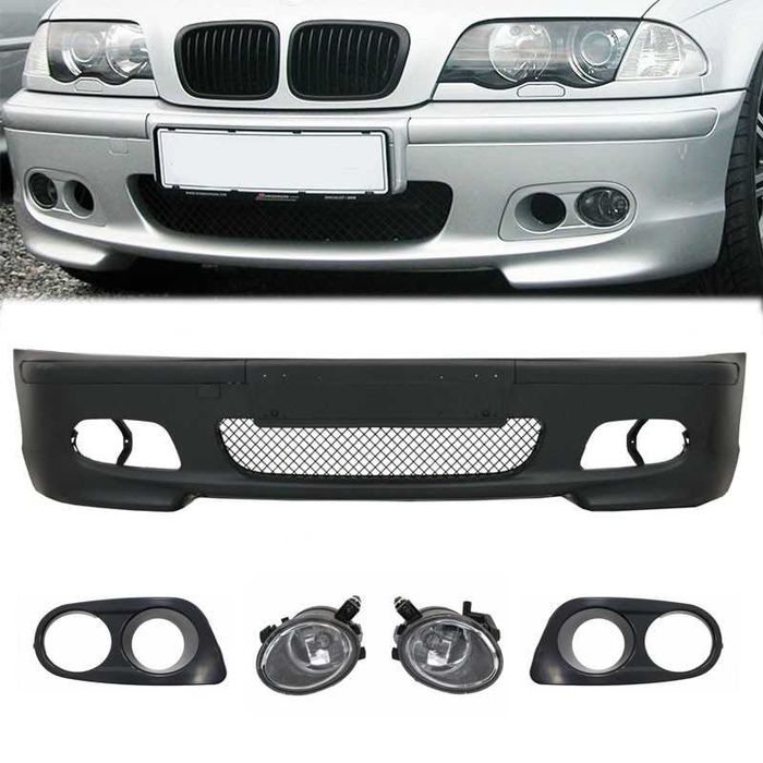 Предна M Technik II броня за BMW E46 с халогени (01-05) с капачета