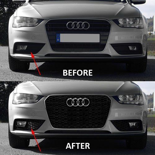 Set grila centrala + grile proiectoare RS look AUDI A4 B8.5 FACELIFT