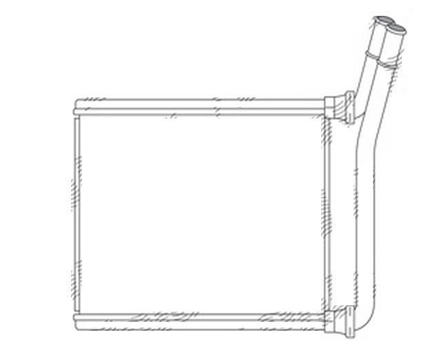 Radiator Incalzire Toyota Hilux, 07.2005-2015, motor 2.5 D-4D, 3.0 D-4D, diesel, aluminiu brazat/aluminiu, 154x202x20 mm