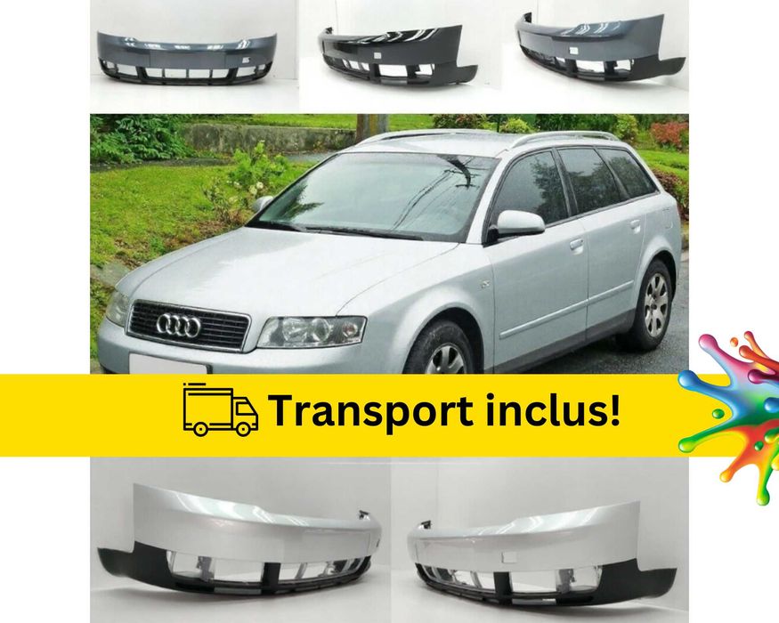 Bara cu spoiler fata Audi A4 B6 Negru Gri Albastru Alb Rosu Verde