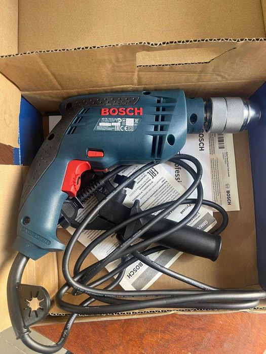 Masina de gaurit cu percutie Bosch - GSB 13 RE, 600 W, mandrina rapida, 13 mm, turatie reglabila