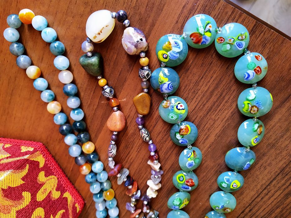 Жемчуг бусы, серебро