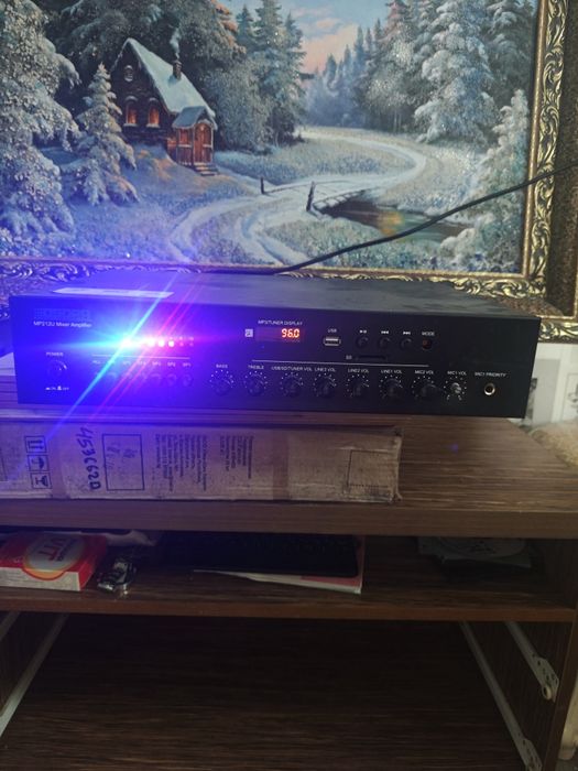 Трансляционный микшер-усилитель DSPPA MP212U (120W, 6 зон, USB/FM)