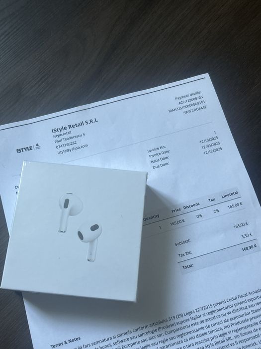 airpods 3 noi cu factura