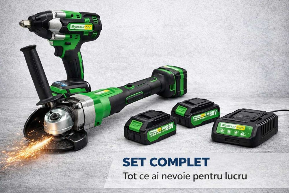 Set Profesional Mustang Pro 88V 2 Scule Puternice