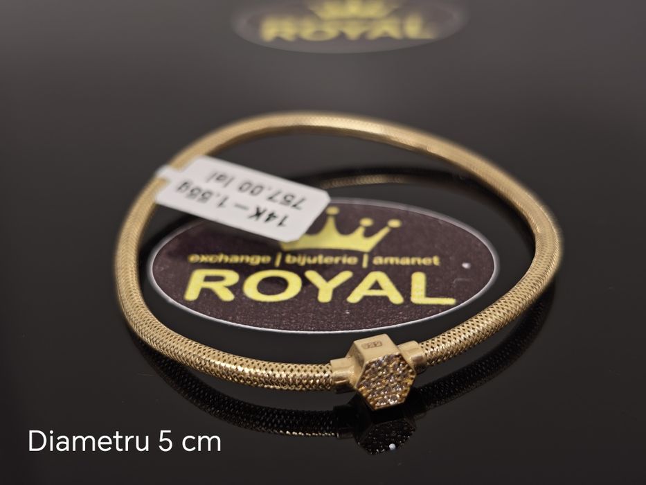 Bijuteria Royal: Brățară aur 14k/1.55 gr