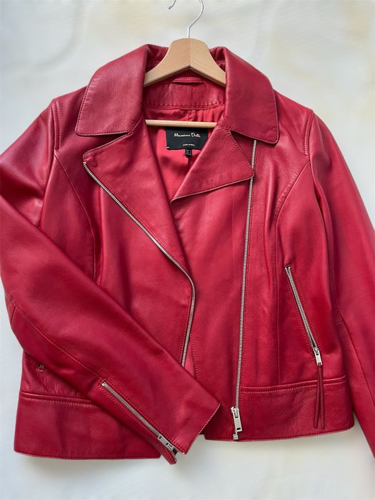 Кожено рокерско яке от естествена кожа Massimo Dutti