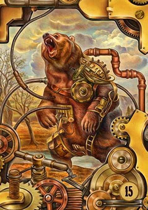 Оракул Ленорман Стимпанк Барбары Мур Steampunk, размер 7х12см