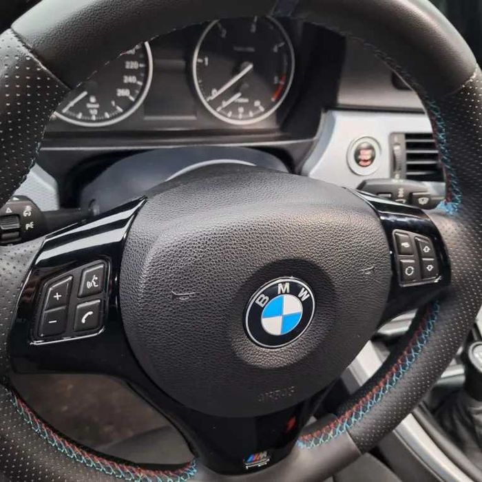 Ornament Trim Atasament Volan BMW E87 E90 91 E92 E93, Negru Lucios