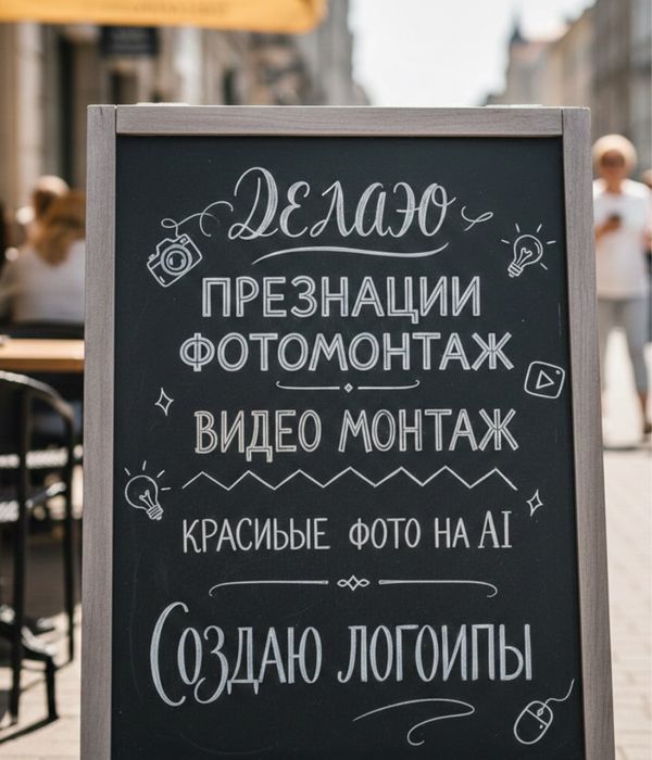 делаю презентации фотомонтаж видео монтаж красивые фото на аi