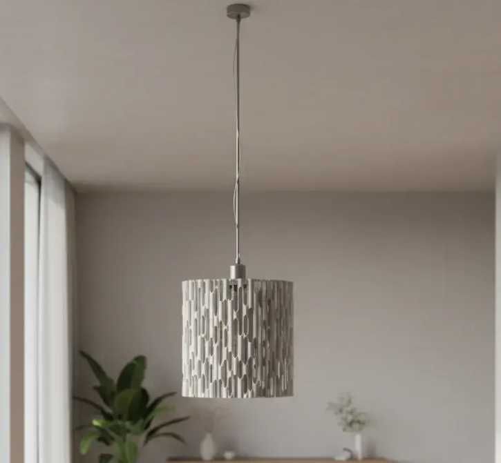 Abajur Modern pentru Pendul E27 – Design Geometric, Printare 3D