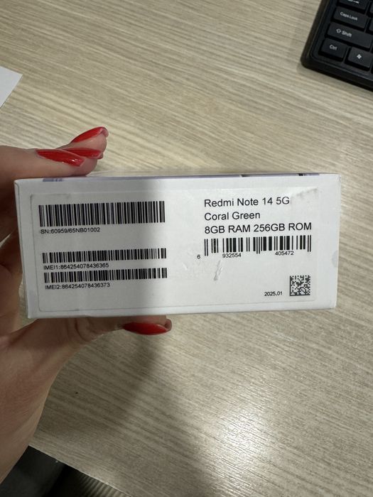Xiaomi Redmi Note 14, 8GB RAM, 256GB, 5G, Coral Green, NOU/Sigilat!!!