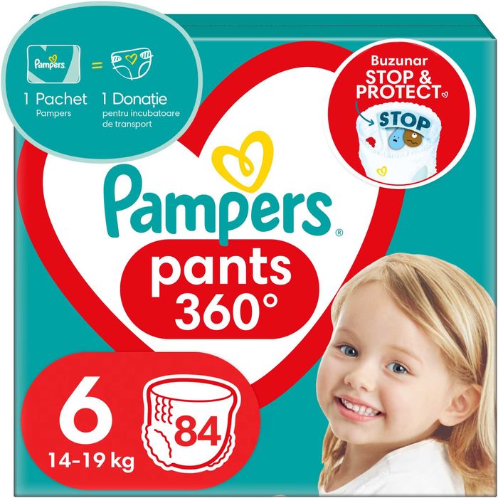 Scutece Chilotei Pampers Pants 360°, numar: 4, 5, 6, 7, Pret 135 Lei