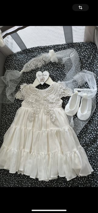 Rochie botez cosette 3-6 luni