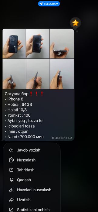 Iphone 13 max va 8