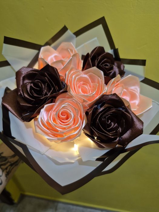 Сатенени вечни  букети