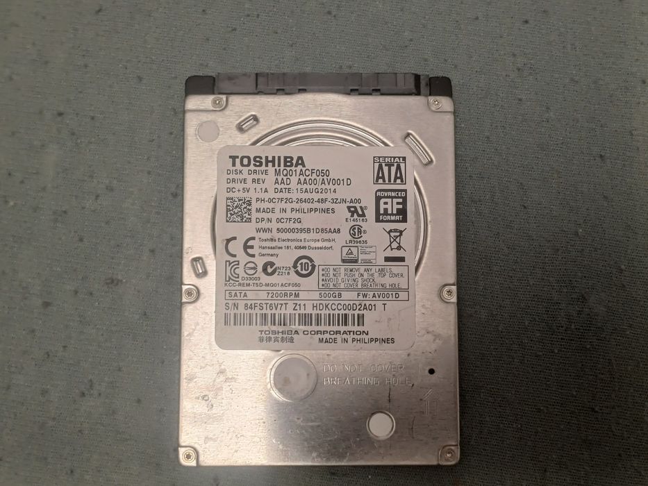 Hard Toshiba Mq01acf050 - 500gb 7200rpm 2.5" Sata Hd
Fara erori!

#10