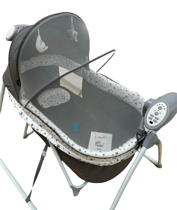 Patut electric cu functie de leagan balansare si muzica GRI 115x92x10