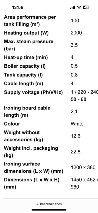 Karcher si4 premium Easyfix iron