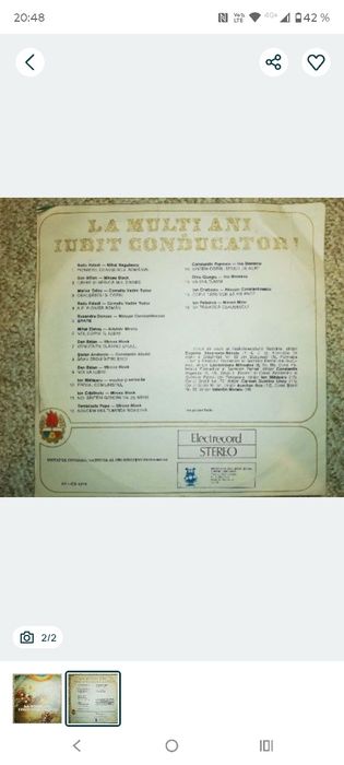 Disc vinil La multi ani iubit conducator