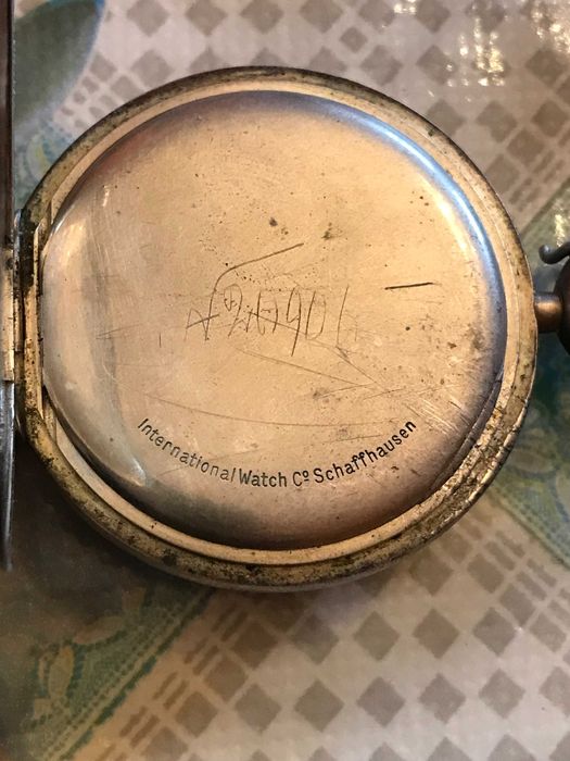 Старинные, карманные часы IWC в серебряном корпусе