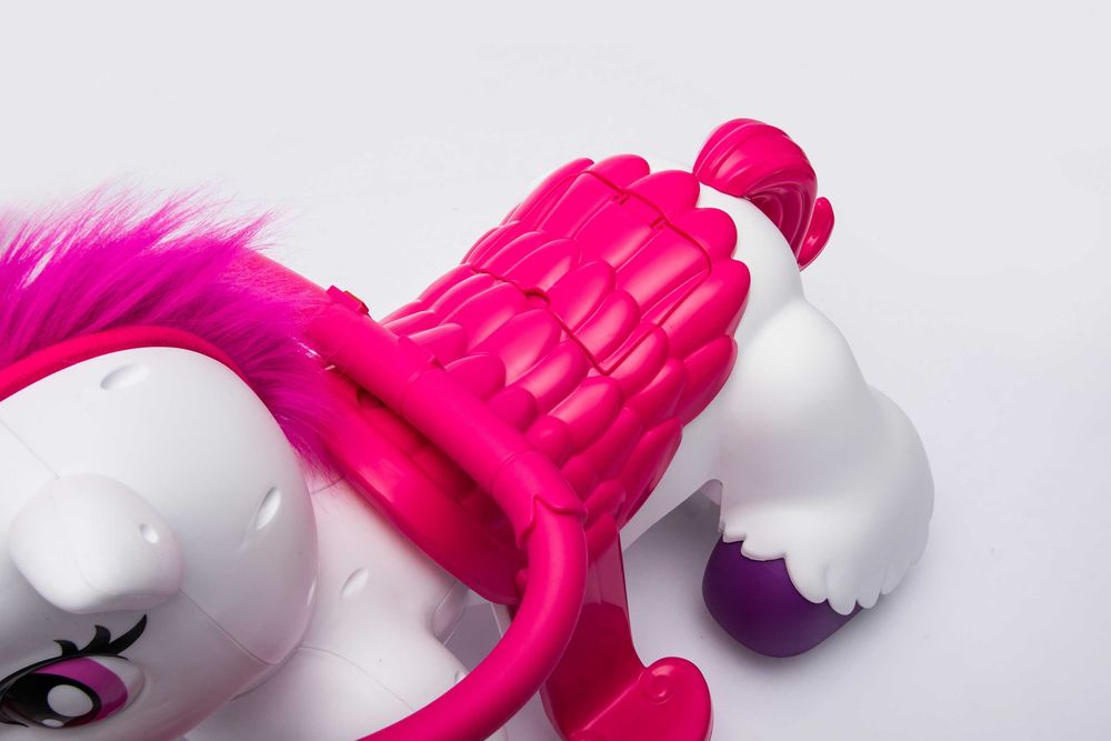 Calut electric, Kindeplay Unicorn, pentru copii 3-4 ani, 70W, 12V, roz