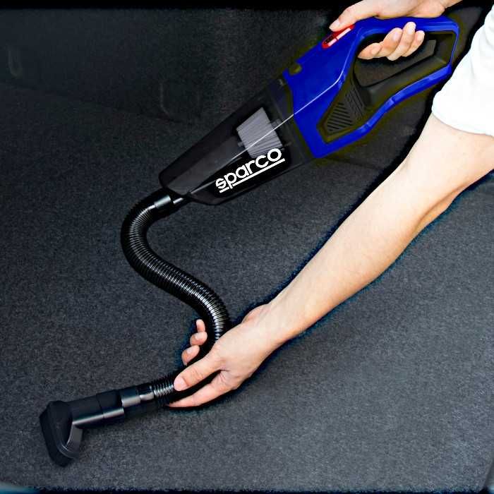 Мощна ръчна прахосмукачка за кола Sparco (12V) – С миещ се HEPA филтър