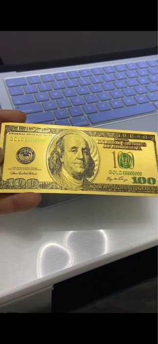 Bancnota 100 dolari 24k gold
